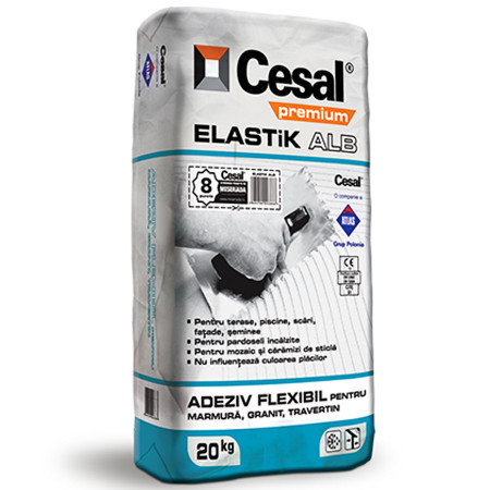 CESAL ELASTIK ALB 20KG ADEZIV FLEXIBIL ALB
