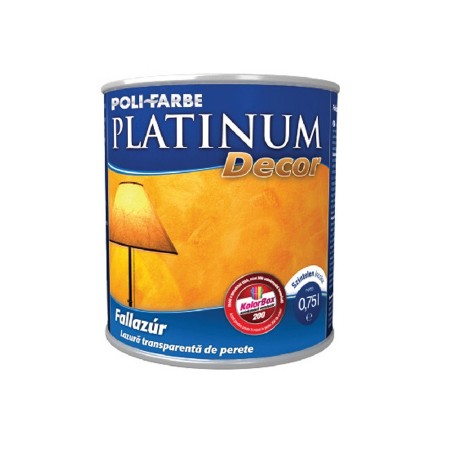 POLI-FARBE PLATINUM DECOR LAZUR PENTRU PERETI 0,75L