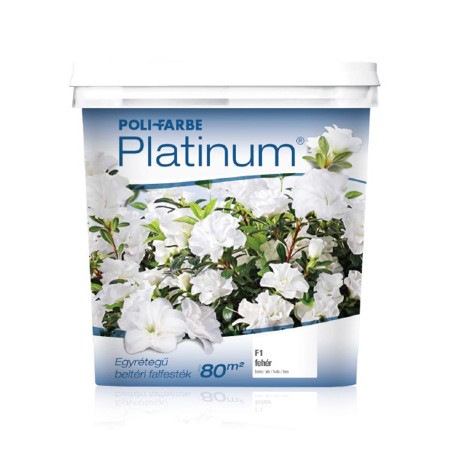 POLI-FARBE PLATINUM ALB, VOPSEA LAVABILA PENTRU PERETI INTERIORI DE UN STRAT 1L